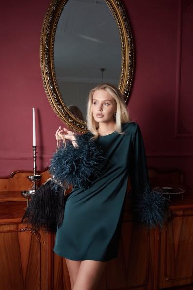 Платье с перьями MG-SS26-1026